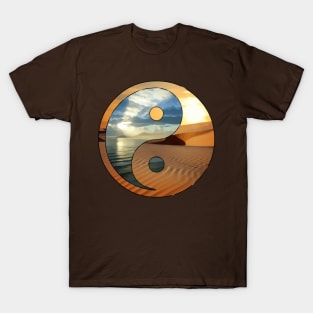 yin yang - landscapes ocean desert T-Shirt